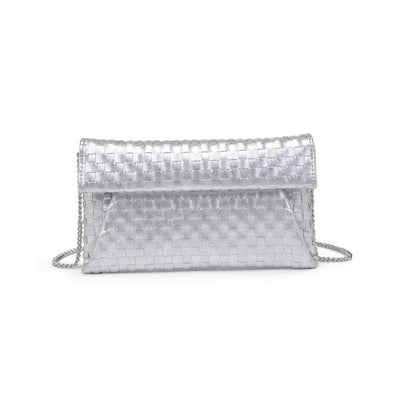 Product Image of Moda Luxe Priscilla Clutch 842017136569 View 1 | Silver