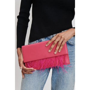 Woman wearing Hot Pink Moda Luxe Everlee Clutch 842017131151 View 4 | Hot Pink