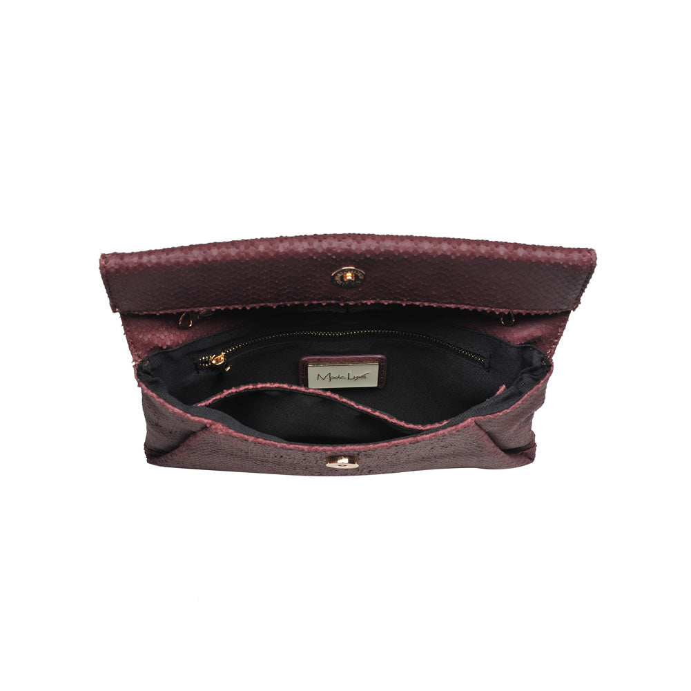 Product Image of Moda Luxe Audrey Clutch 842017118114 View 8 | Burgundy