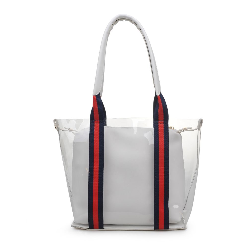 Product Image of Moda Luxe Jacelyne Tote 842017124917 View 7 | Navy Red