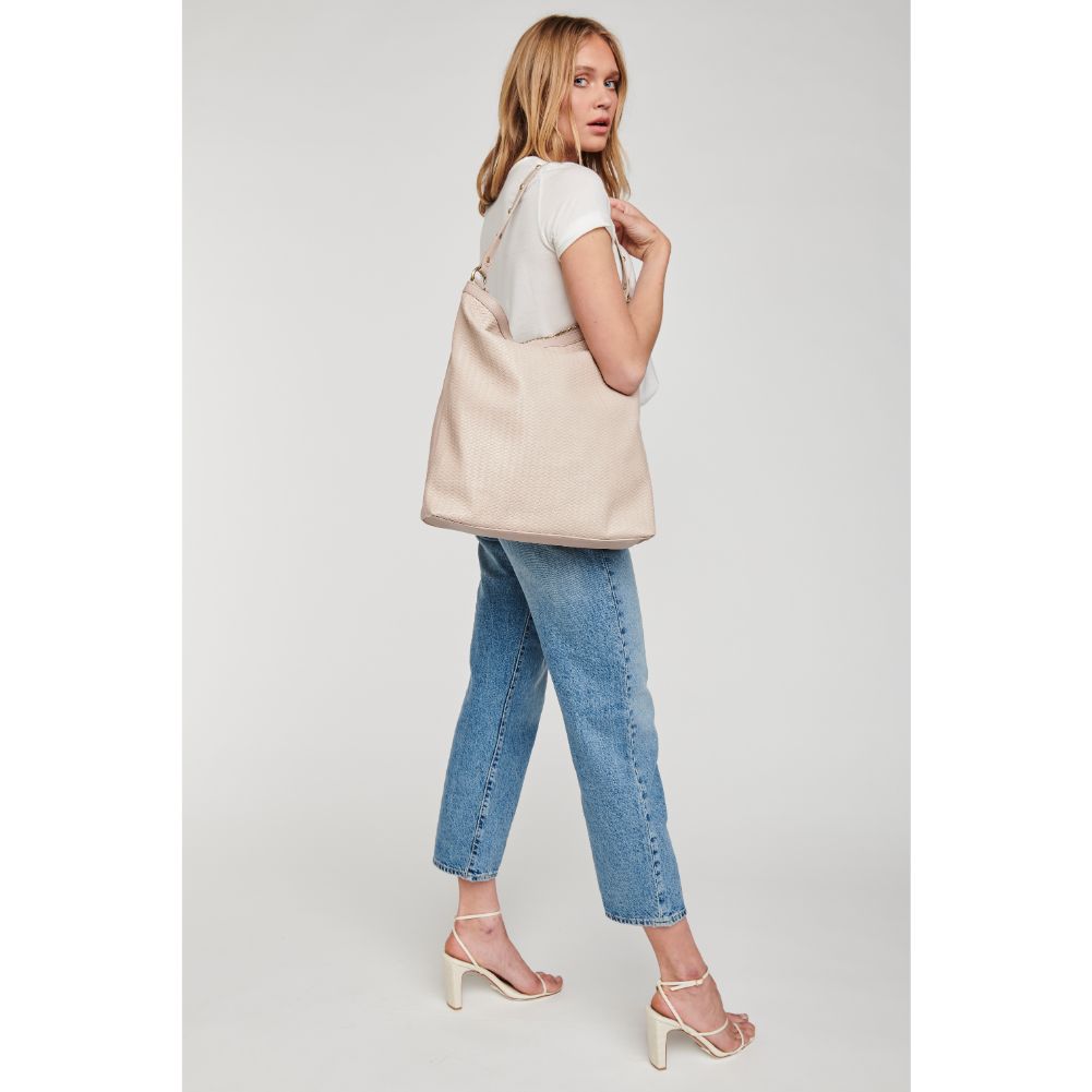 Woman wearing Cream Moda Luxe Belle Tote 842017126867 View 2 | Cream