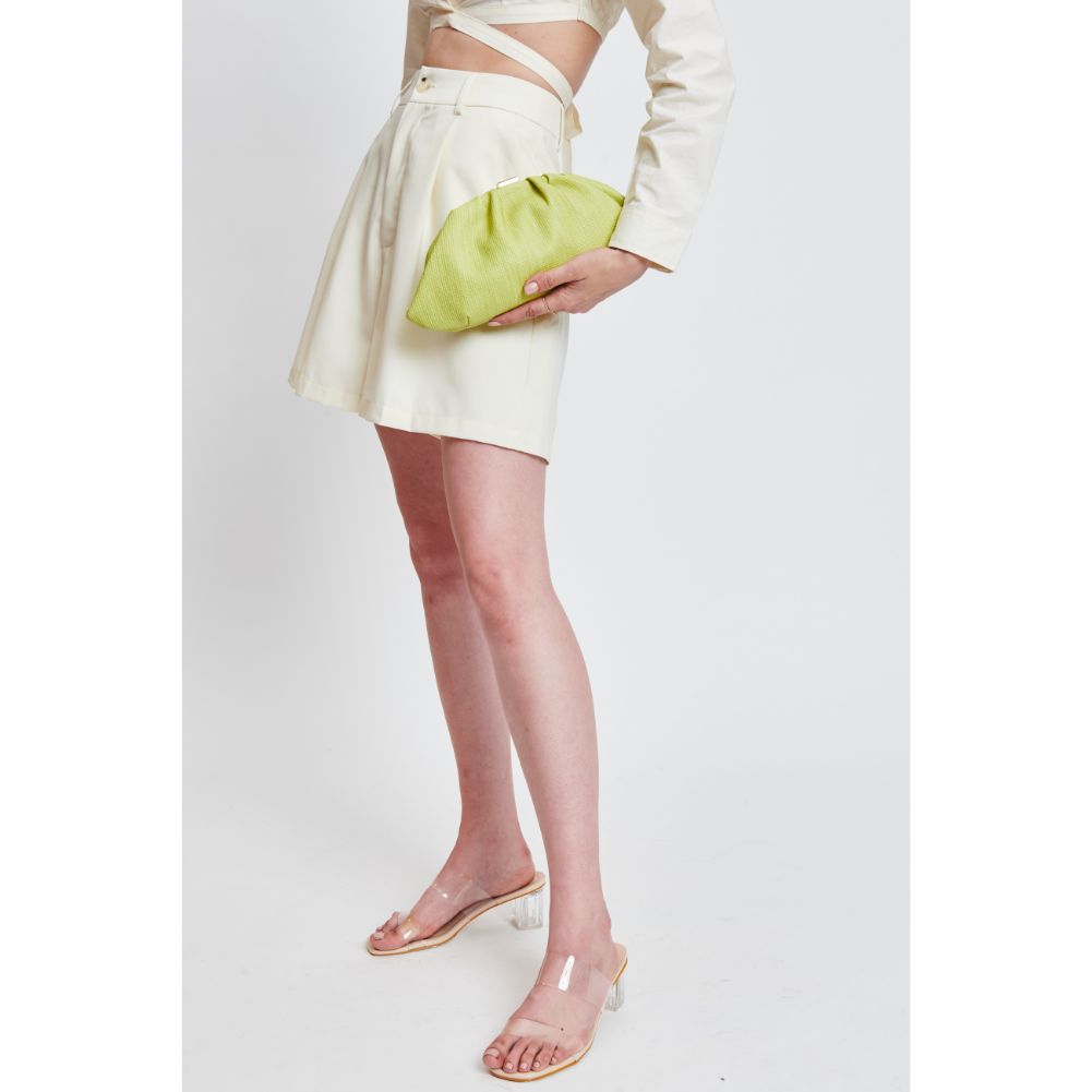 Woman wearing Lime Moda Luxe Jewel Clutch 842017131885 View 1 | Lime