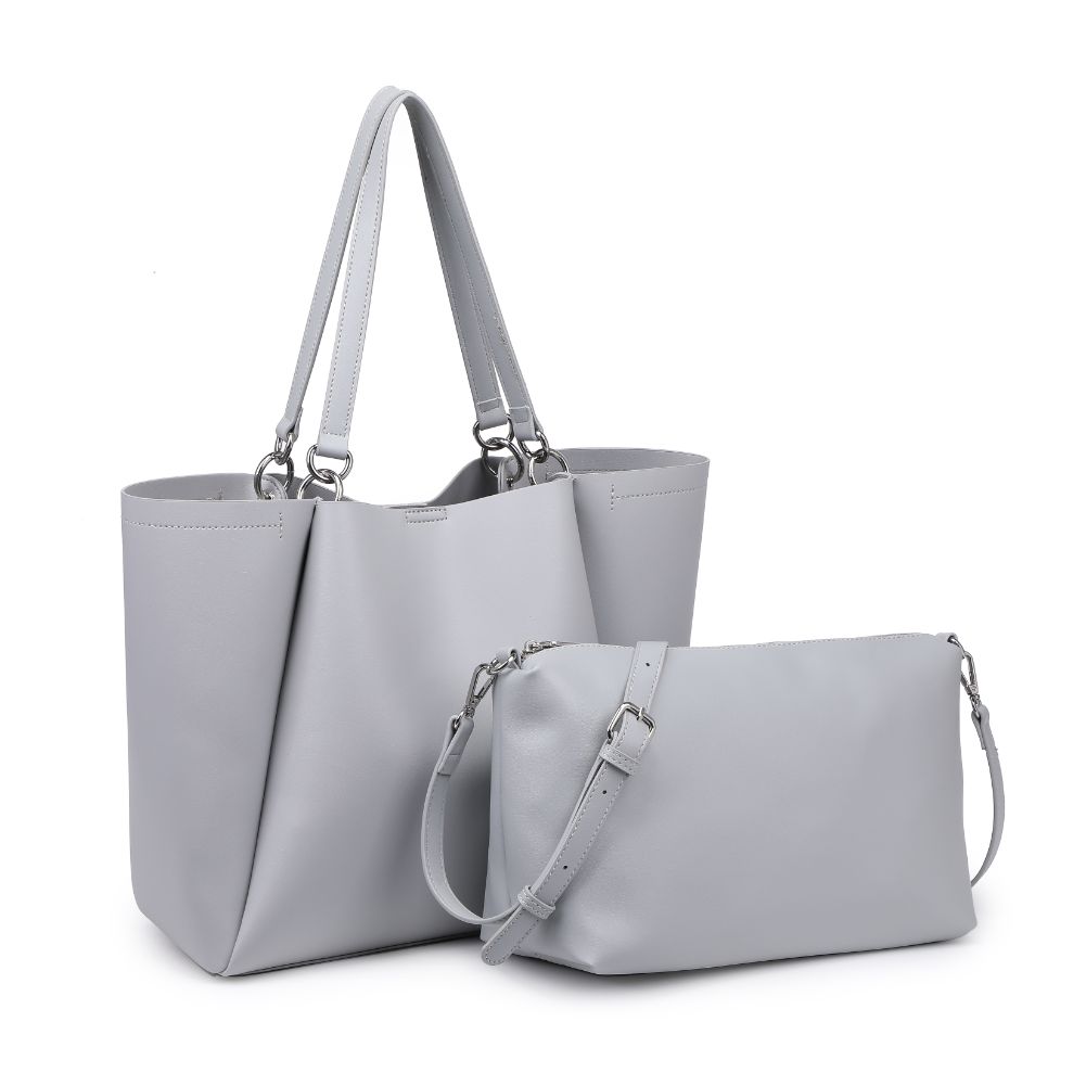 Product Image of Moda Luxe Brooklyn Tote 842017132714 View 6 | Grey