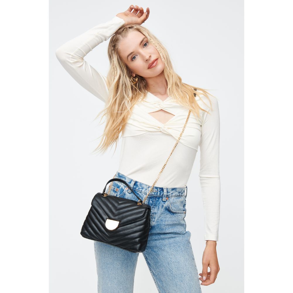 Woman wearing Black Moda Luxe Nora Crossbody 842017130468 View 4 | Black