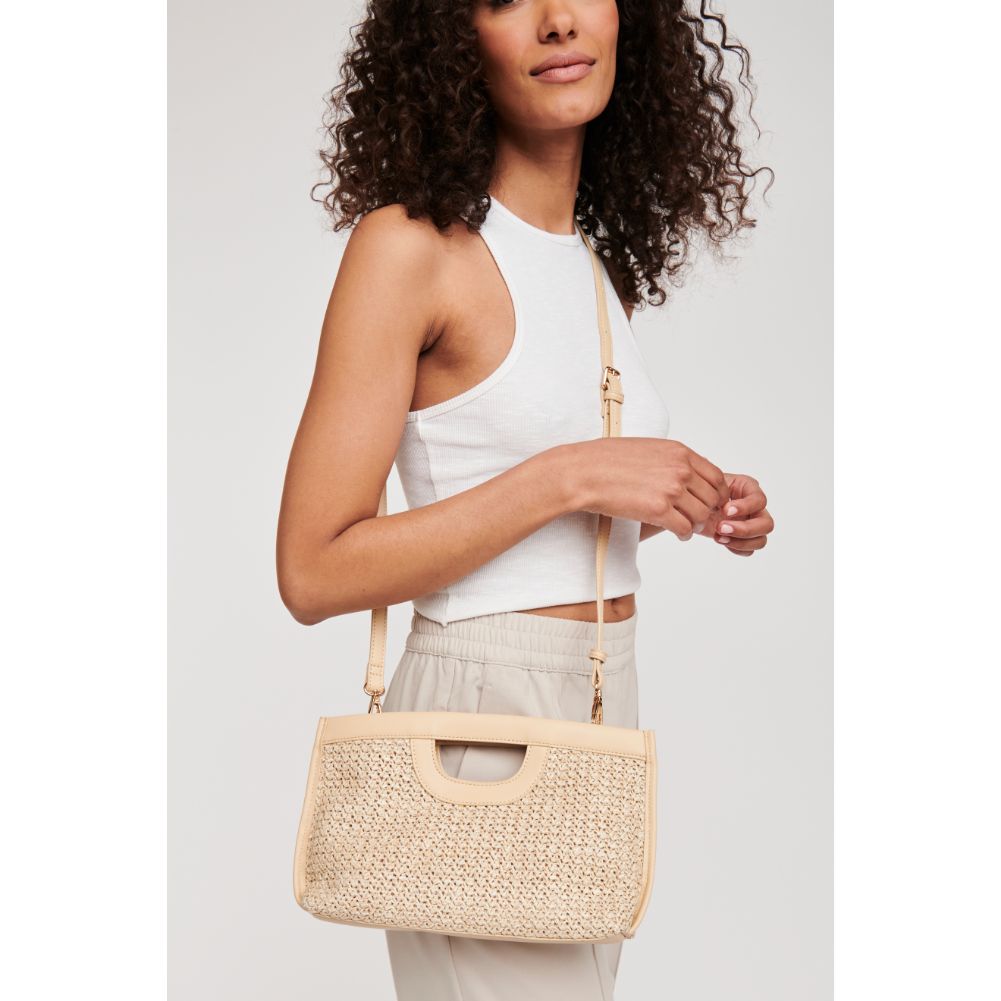 Woman wearing Cream Moda Luxe Lolita Clutch 842017125693 View 4 | Cream