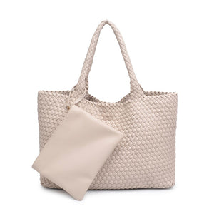 Product Image of Moda Luxe Solana Tote 842017132158 View 5 | Ivory