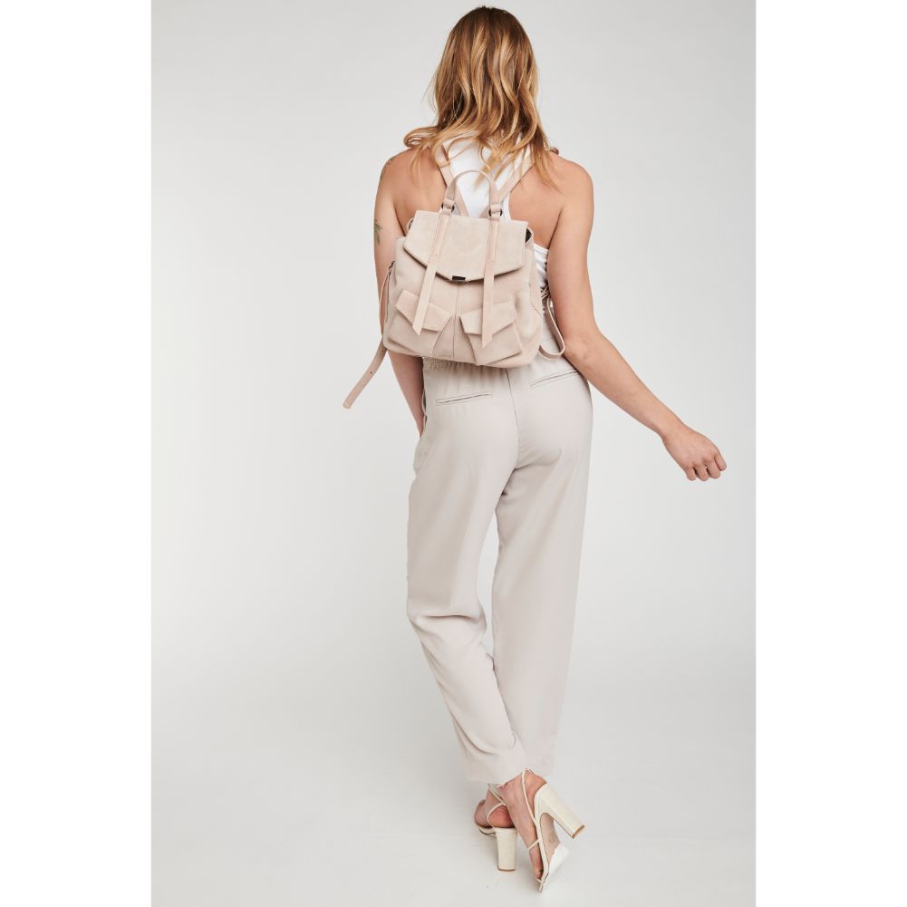 Woman wearing Natural Moda Luxe Charlie Backpack 842017127055 View 2 | Natural