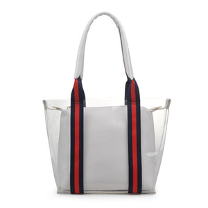 Product Image of Moda Luxe Jacelyne Tote 842017124917 View 5 | Navy Red