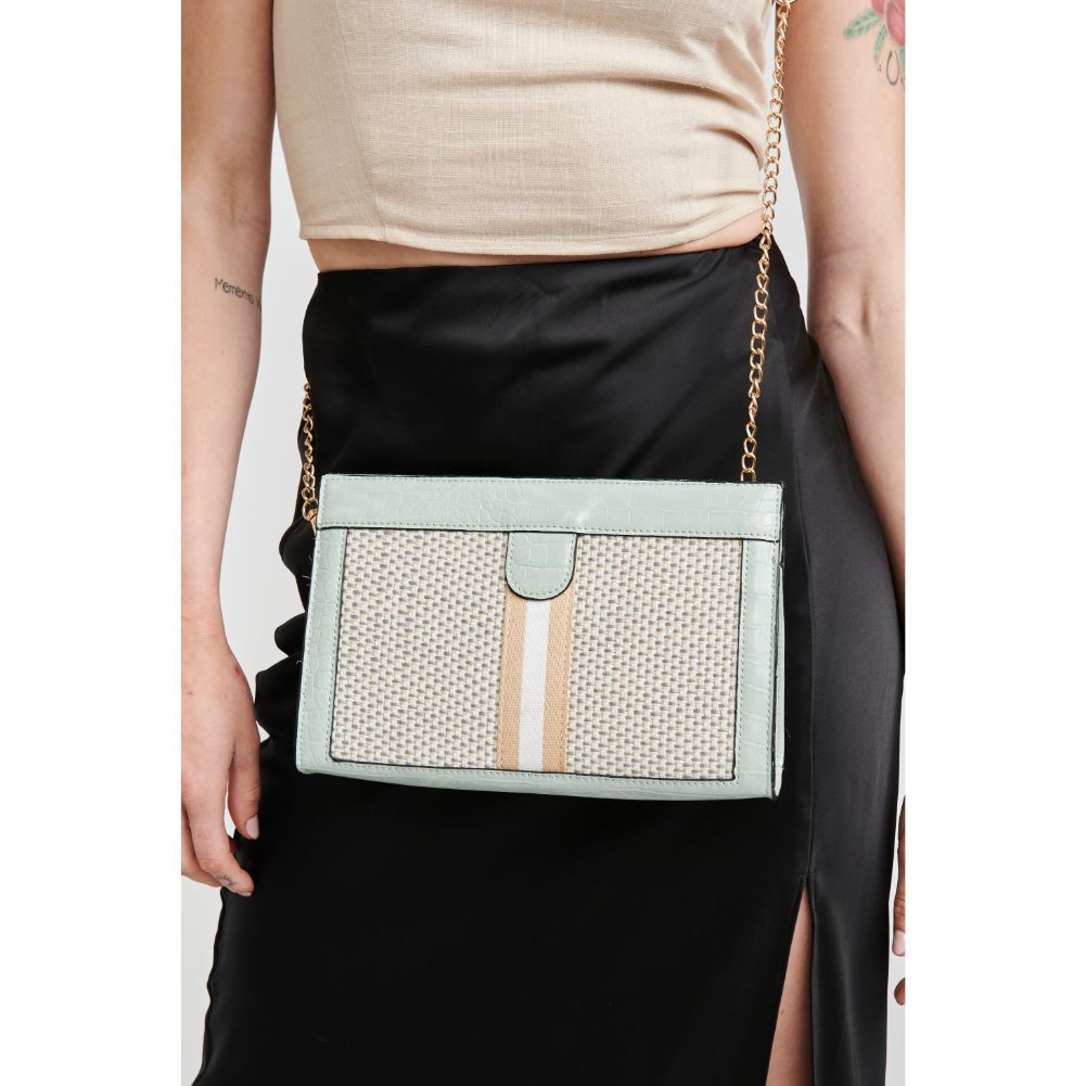 Woman wearing Seafoam Moda Luxe Jax Crossbody 842017124665 View 2 | Seafoam