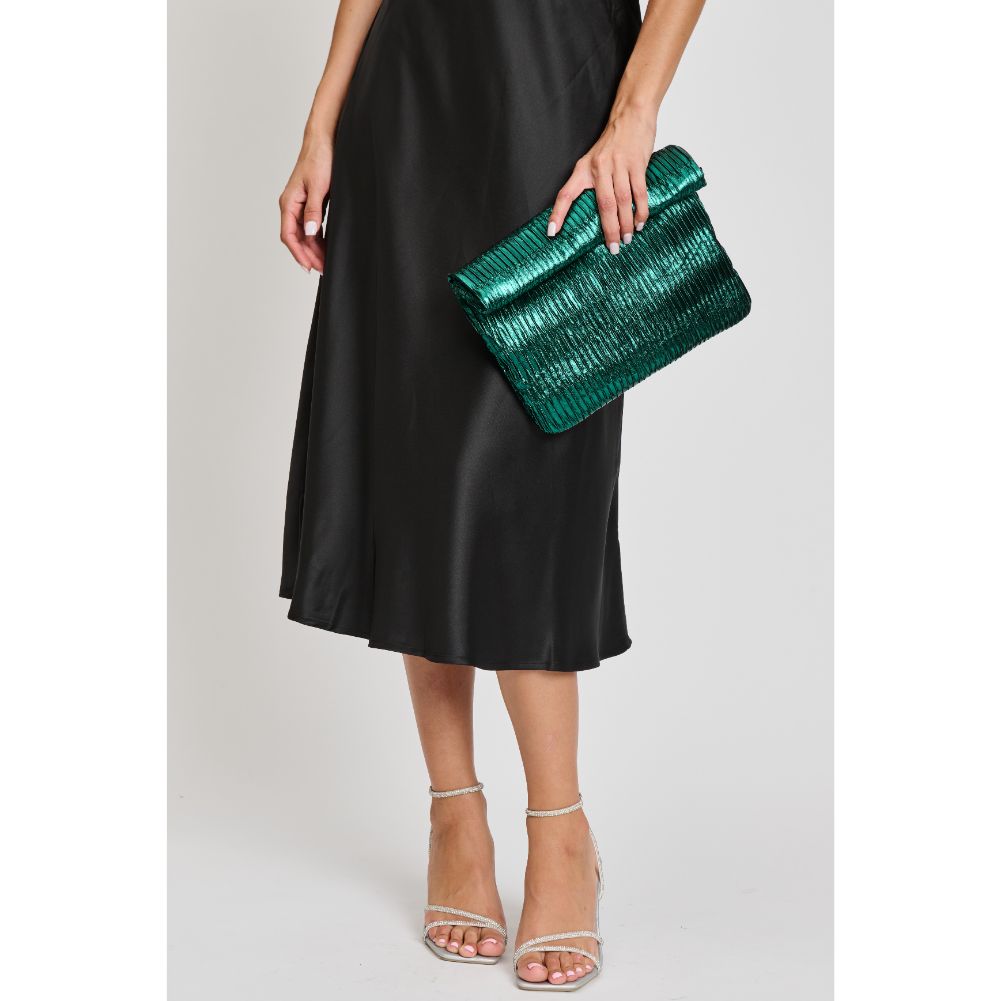 Woman wearing Emerald Moda Luxe Gianna Crossbody 842017133162 View 1 | Emerald