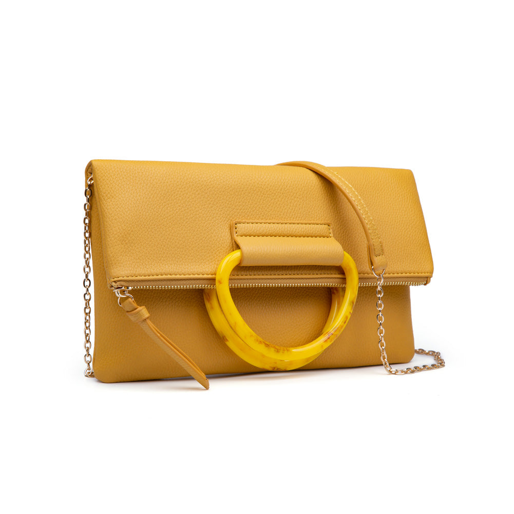 Product Image of Moda Luxe Candice Clutch 842017120391 View 6 | Mustard