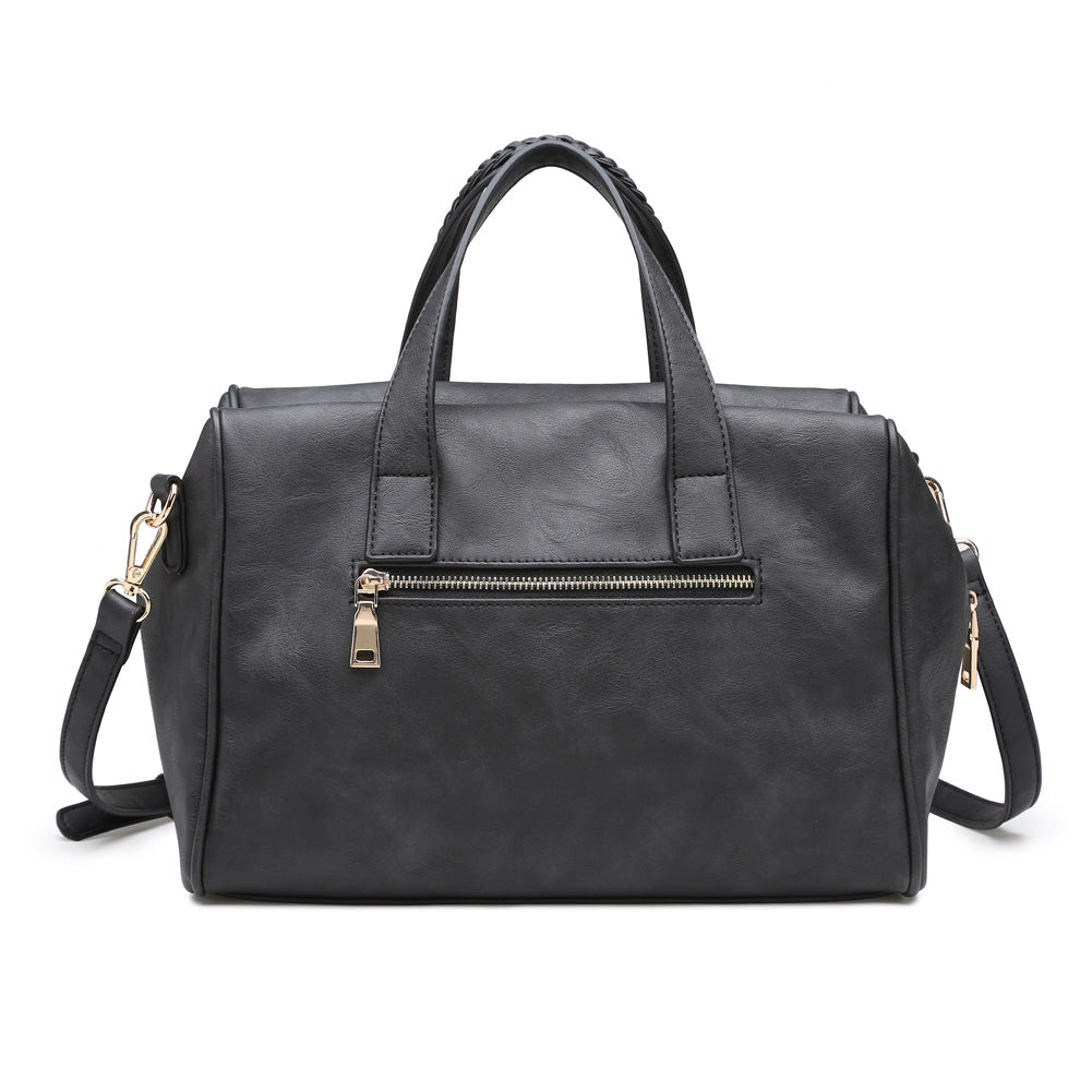 Product Image of Product Image of Moda Luxe Wyatt Satchel 842017106210 View 3 | Black