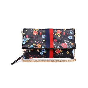 Product Image of Moda Luxe Jules Print Clutch 842017119395 View 5 | Black