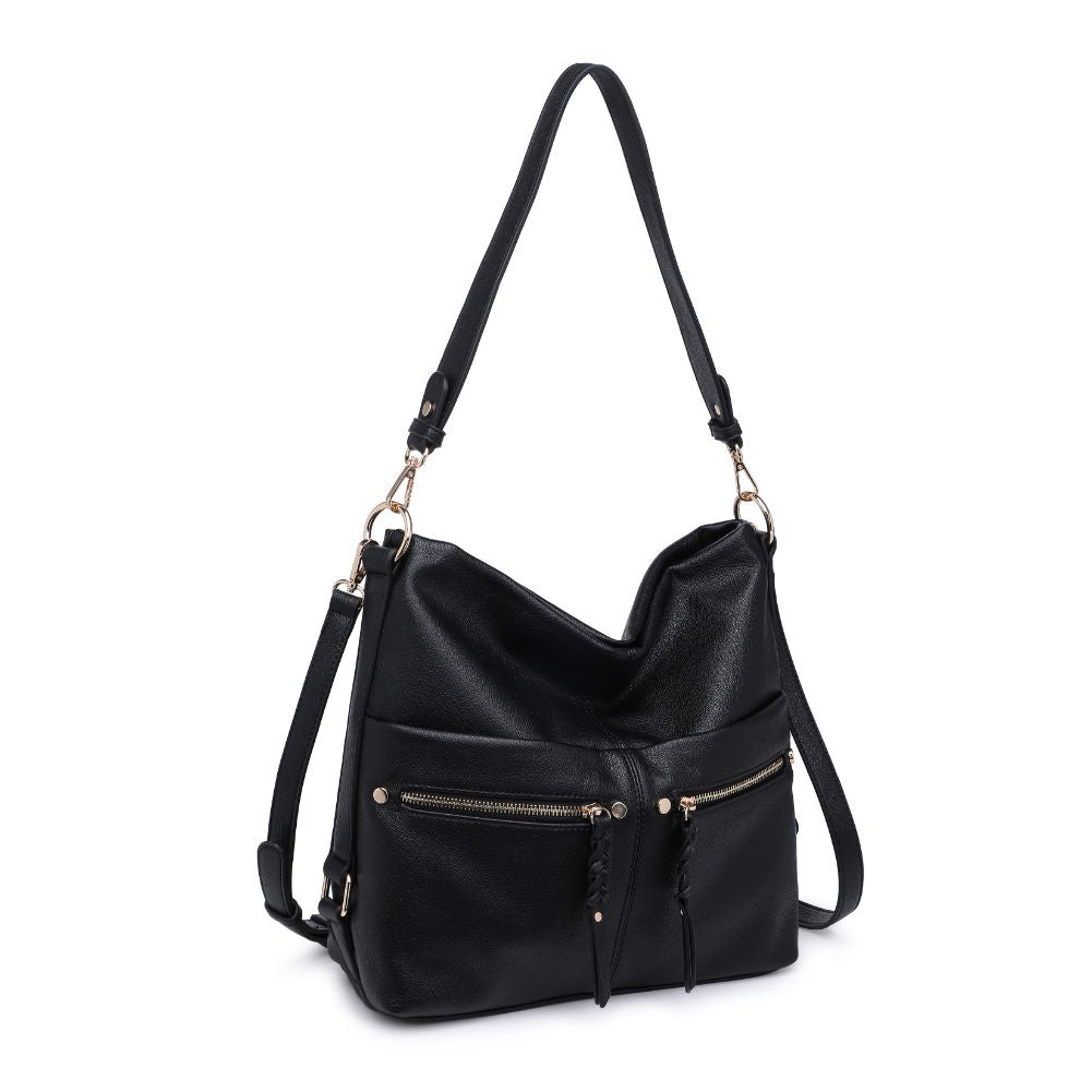 Product Image of Moda Luxe Heidi Hobo 842017129837 View 6 | Black