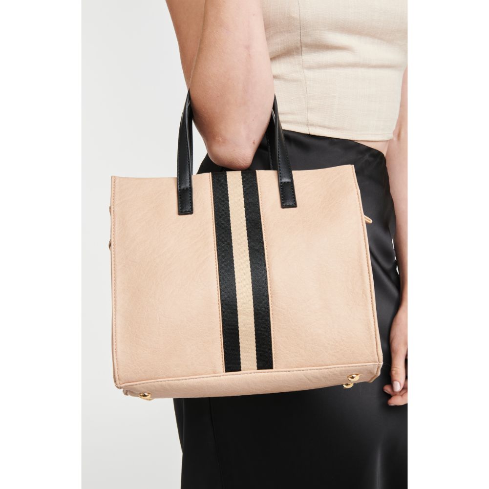 Woman wearing Natural Moda Luxe Jasmine Mini Tote 842017127000 View 2 | Natural