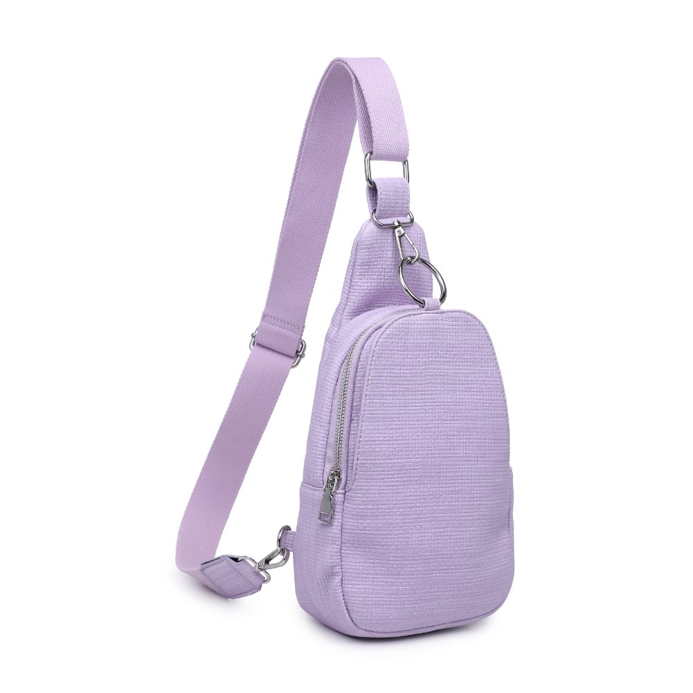 Product Image of Moda Luxe Regina - Coated Canvas Sling Backpack 842017132622 View 6 | Lavender