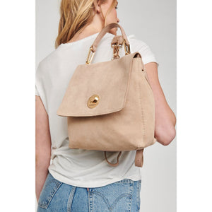 Woman wearing Natural Moda Luxe Antoinette Backpack 842017112358 View 2 | Natural