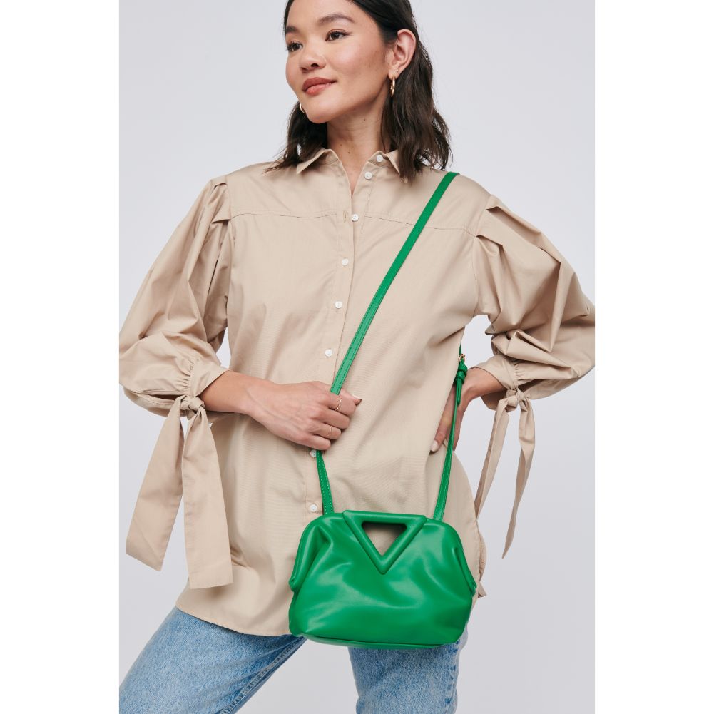 Woman wearing Kelly Green Moda Luxe Kylie Crossbody 842017129097 View 1 | Kelly Green