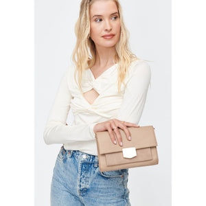 Woman wearing Natural Moda Luxe Hazel Crossbody 842017130826 View 4 | Natural