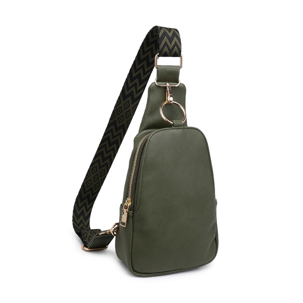 Product Image of Moda Luxe Regina Sling Backpack 842017134060 View 6 | Olive