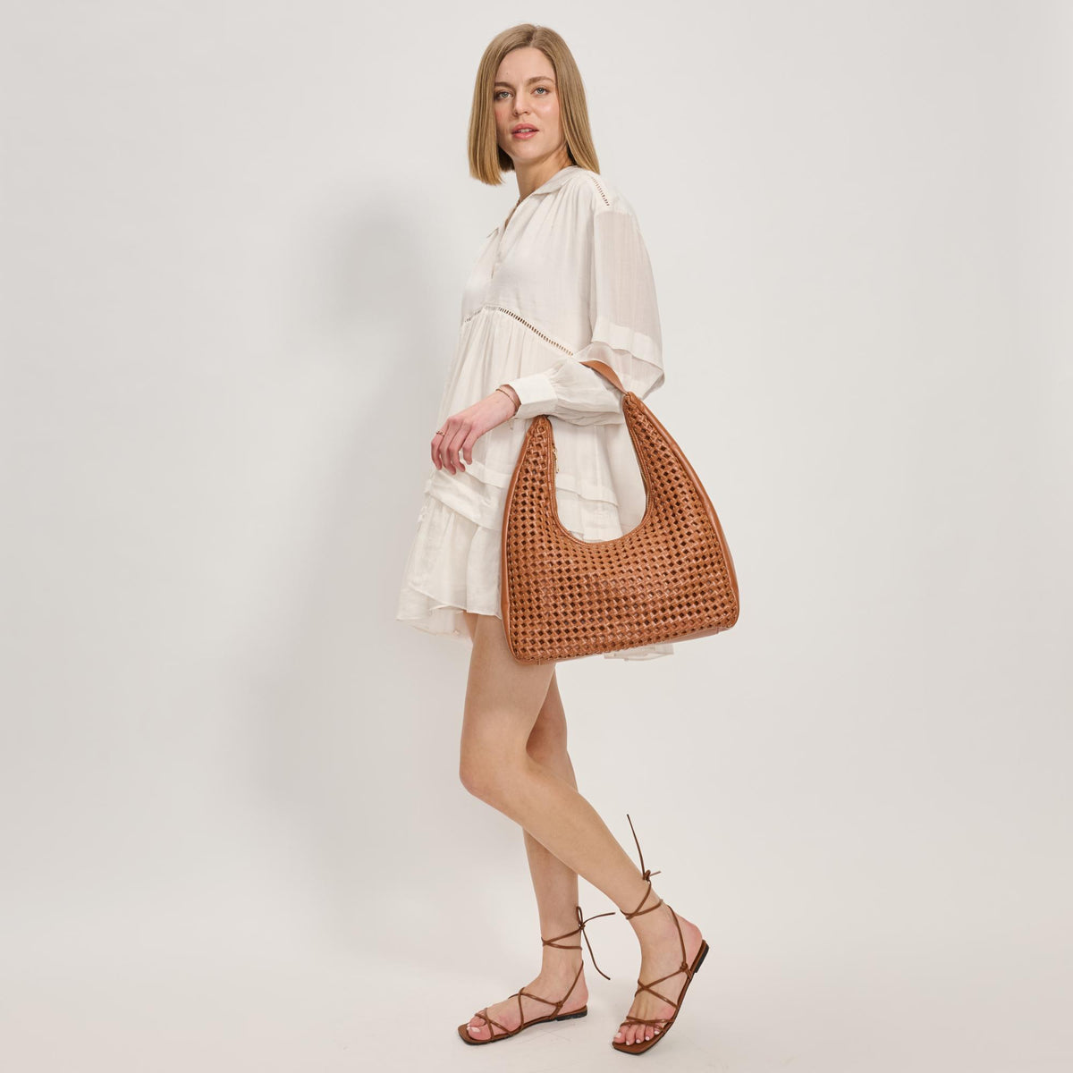 Woman wearing Café Moda Luxe Renne Hobo 842017137573 View 4 | Café