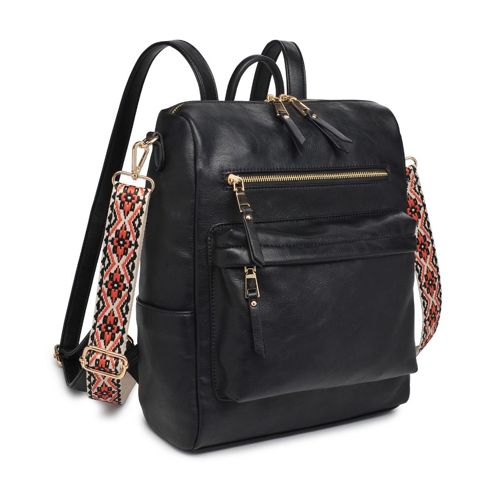 Product Image of Moda Luxe Riley Backpack 842017129394 View 6 | Black