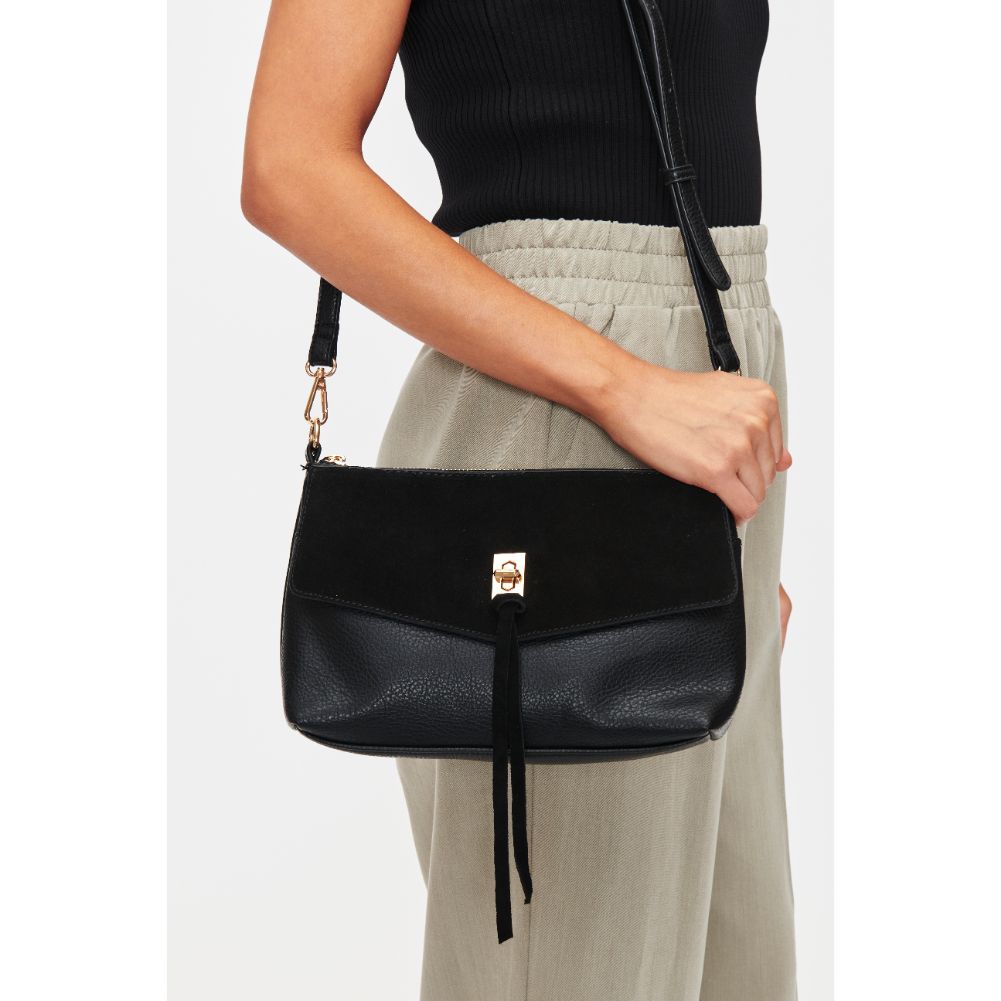 Woman wearing Black Moda Luxe Aubrey Crossbody 842017128519 View 1 | Black