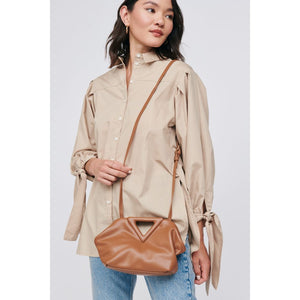 Woman wearing Tan Moda Luxe Kylie Crossbody 842017128960 View 1 | Tan