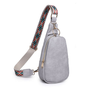 Product Image of Moda Luxe Regina Sling Backpack 842017129554 View 6 | Grey