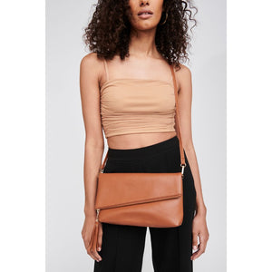 Woman wearing Tan Moda Luxe Maribel Crossbody 842017123507 View 1 | Tan