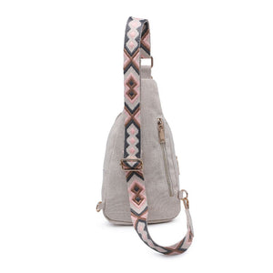 Product Image of Moda Luxe Regina Canvas Sling Backpack 842017131007 View 7 | Oatmeal
