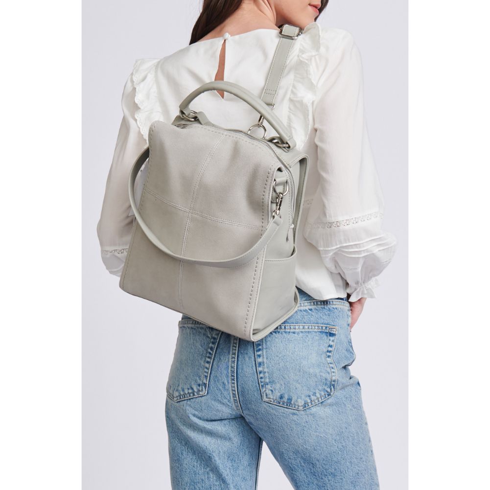 Woman wearing Grey Moda Luxe Brette Backpack 842017114703 View 1 | Grey