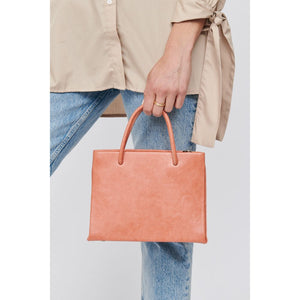 Woman wearing Tangerine Moda Luxe Porter Mini Tote 842017125167 View 1 | Tangerine