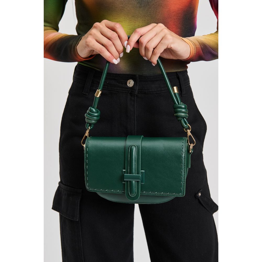 Woman wearing Emerald Moda Luxe Norah Crossbody 842017133667 View 1 | Emerald