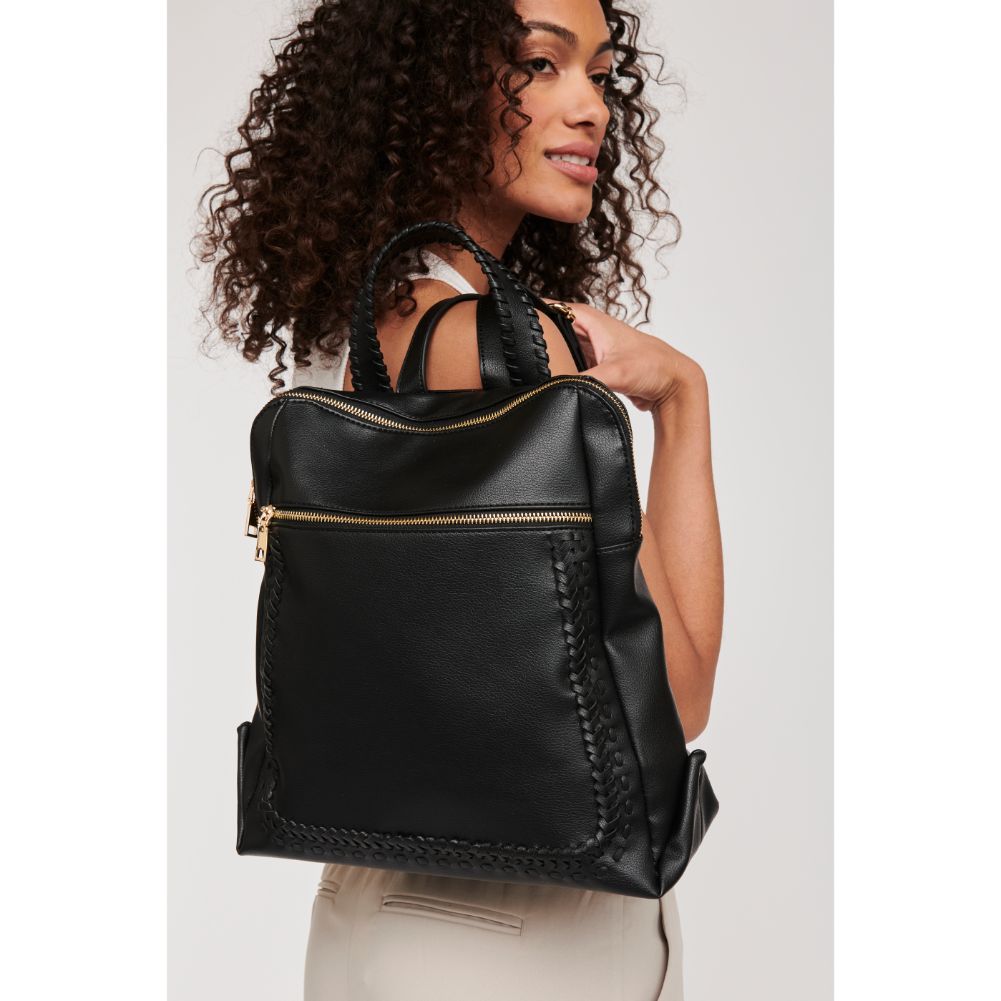 Woman wearing Black Moda Luxe Rachel Backpack 842017127161 View 1 | Black