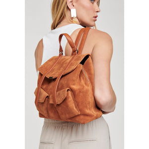 Woman wearing Tan Moda Luxe Charlie Backpack 842017127031 View 3 | Tan