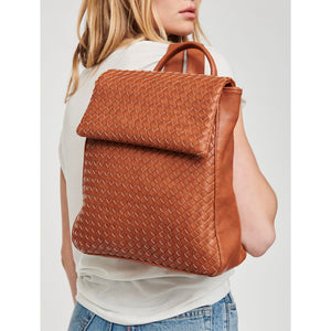 Woman wearing Cognac Moda Luxe Aurie Backpack 842017127253 View 2 | Cognac