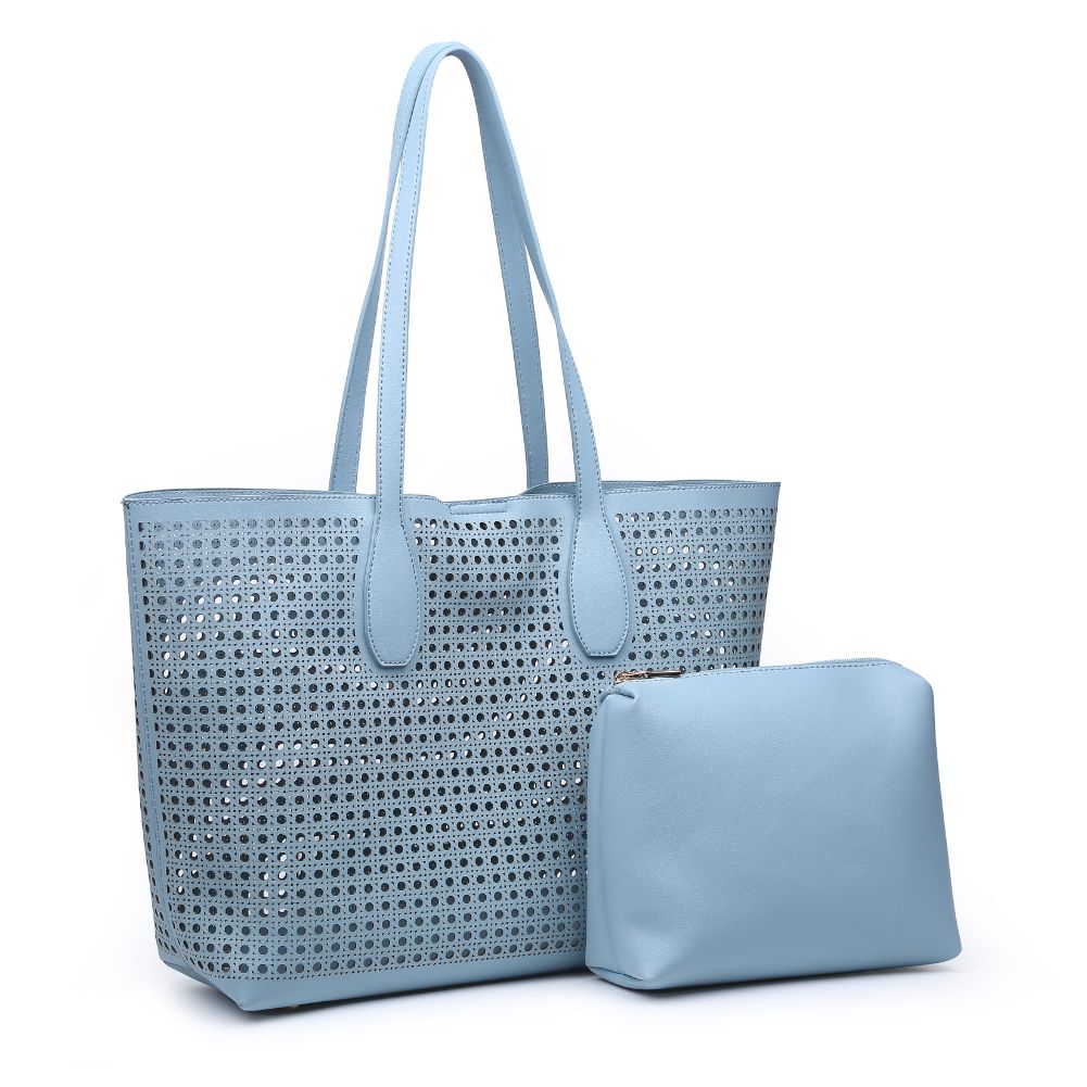 Product Image of Moda Luxe Brazil Tote 842017124252 View 6 | Eggshell Blue