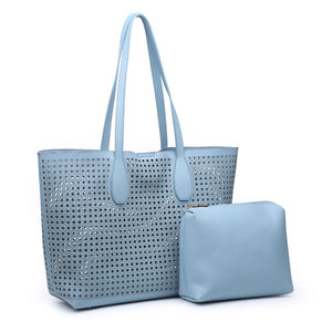 Product Image of Moda Luxe Brazil Tote 842017124252 View 6 | Eggshell Blue