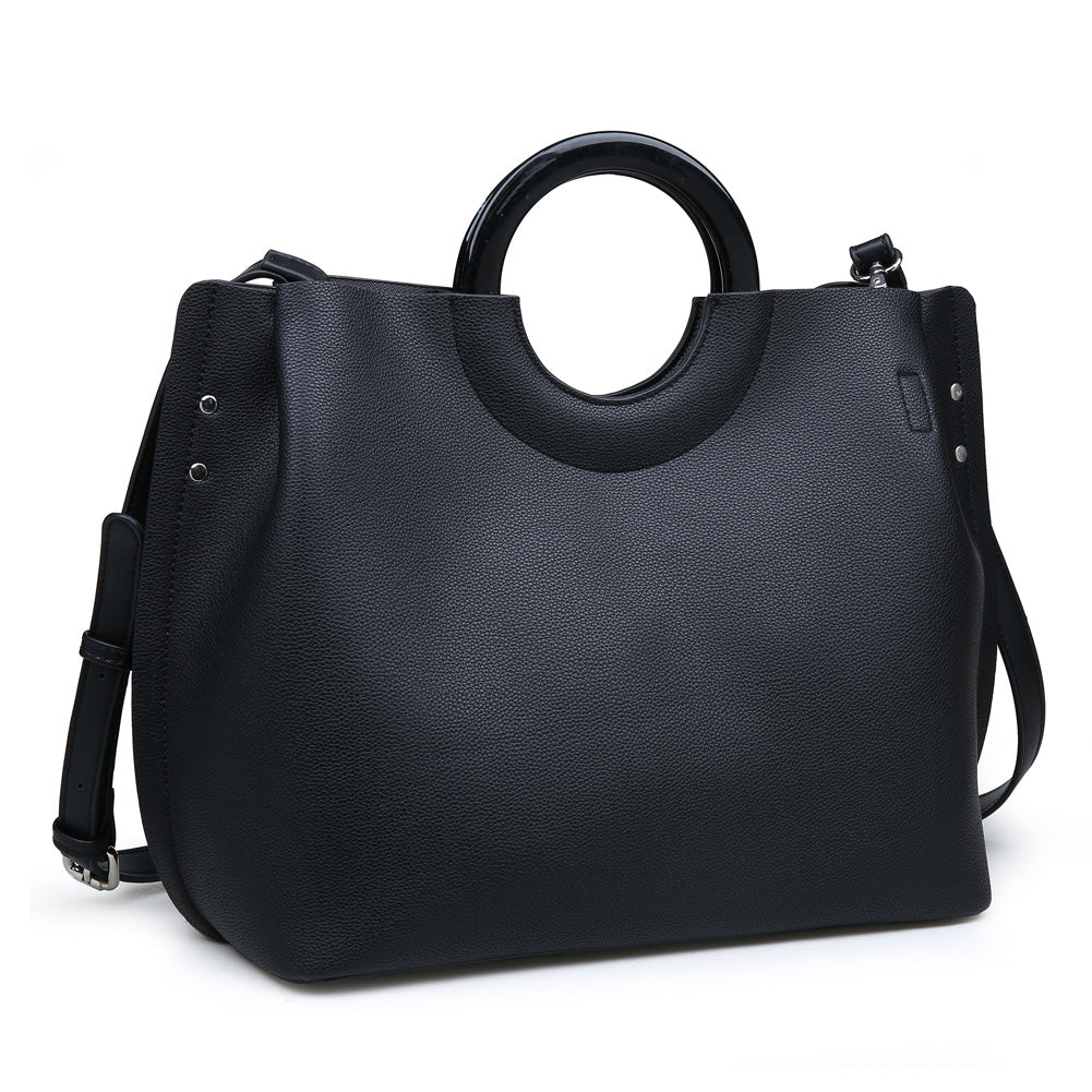 Product Image of Moda Luxe Rebecca Satchel 842017114468 View 6 | Black