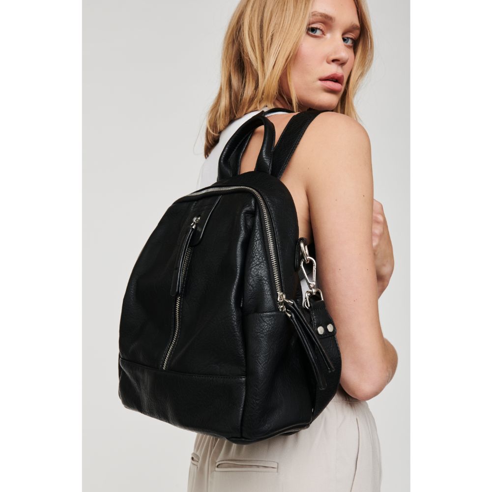 Woman wearing Black Moda Luxe Bowie Backpack 842017119487 View 2 | Black