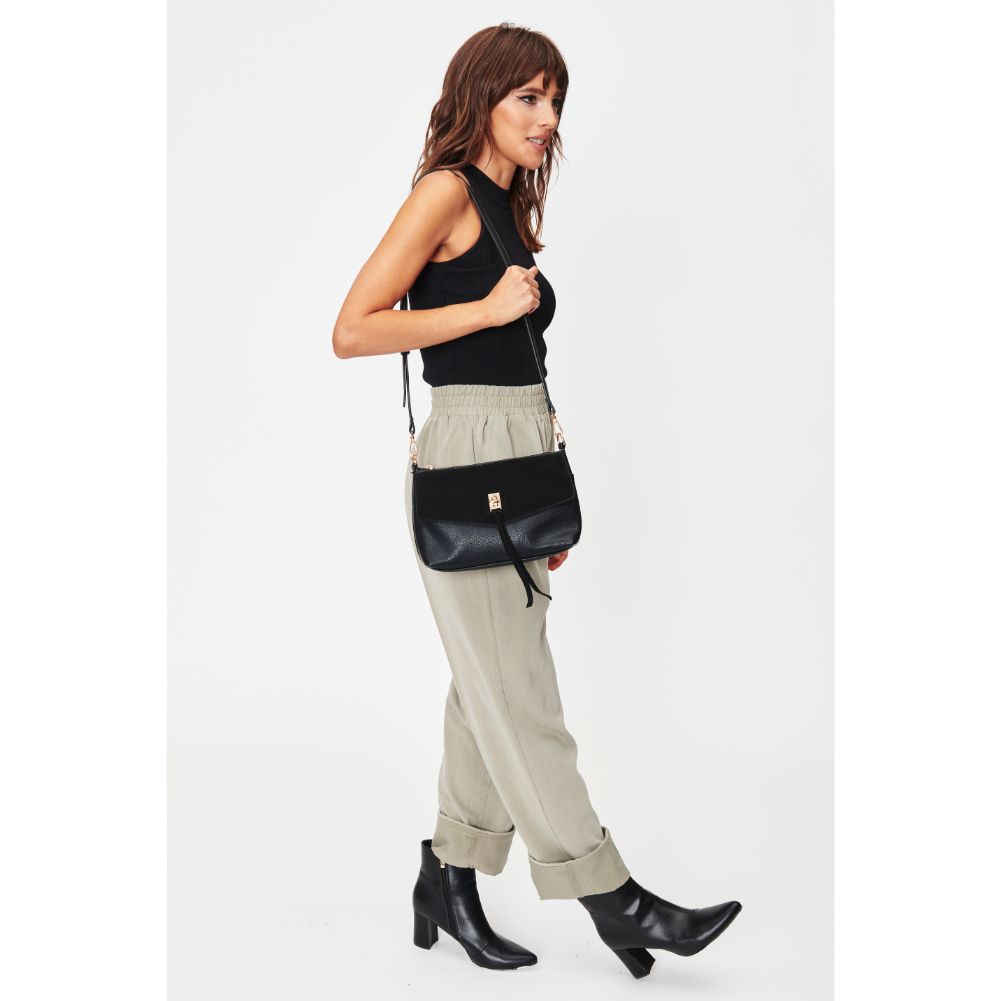 Woman wearing Black Moda Luxe Aubrey Crossbody 842017128519 View 3 | Black