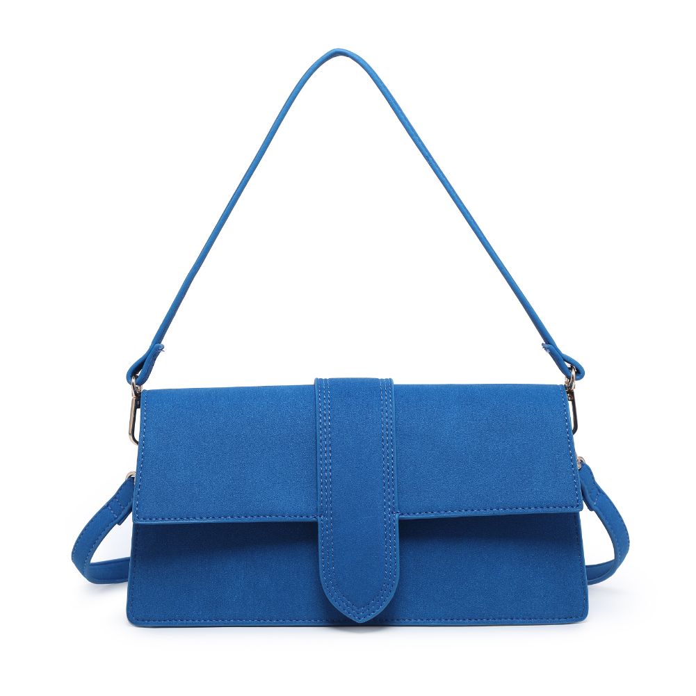 Product Image of Moda Luxe Violet - Suede Crossbody 842017130727 View 5 | Electric Blue