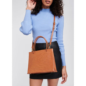 Woman wearing Tan Moda Luxe Pierce Mini Tote 842017125068 View 1 | Tan