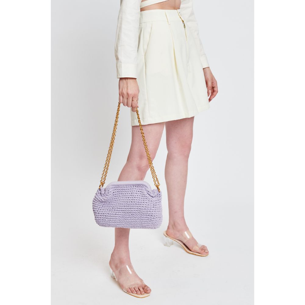 Woman wearing Lilac Moda Luxe Christabel Crossbody 842017131090 View 4 | Lilac