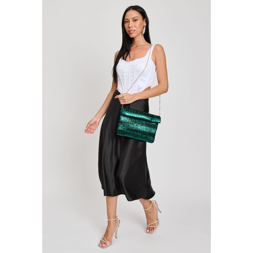 Woman wearing Emerald Moda Luxe Gianna Crossbody 842017133162 View 4 | Emerald