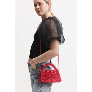 Woman wearing Fuchsia Moda Luxe Dolly Evening Bag 842017133452 View 2 | Fuchsia