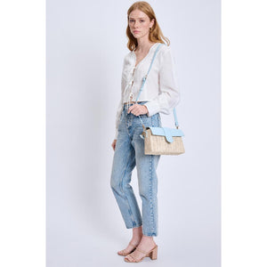 Woman wearing Sky Blue Moda Luxe Swanki Crossbody 842017135234 View 2 | Sky Blue