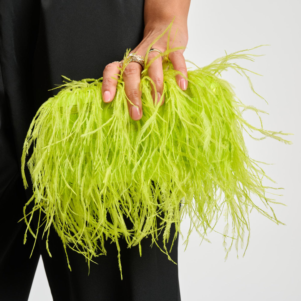 Woman wearing Lime Moda Luxe Harlow Evening Bag 842017133926 View 4 | Lime