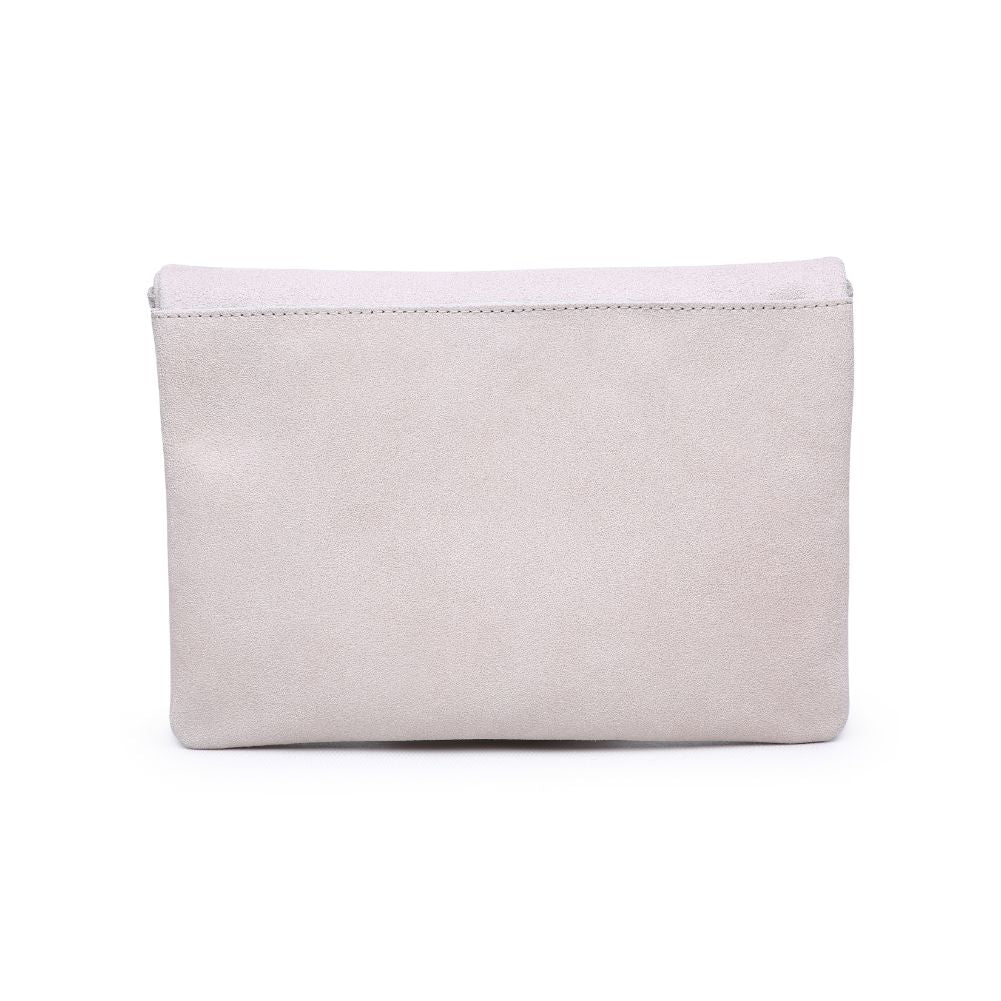 Product Image of Product Image of Moda Luxe Gianna Metallic Clutch 842017120483 View 3 | Putty